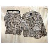 DONCASTER COLLECTION ANIMAL PRINT BLAZER AND