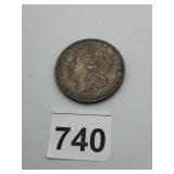 US MORGAN SILVER DOLLAR, 1890, CIRCULATED.