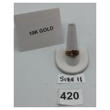 10K GOLD NUGGET STYLE RING, TEXTURED FINISH, SIZE