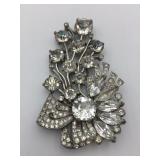 EISENBERG ORIGINAL RHINESTONE BROOCH, FLORAL