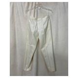 CHLOE, PALE YELLOW TROUSERS, VIRGIN WOOL, COTTON