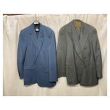 AUSTIN REED BLUE WOOL BLAZER, VITO RUFOLO OLIVE