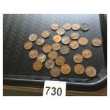 US WHEAT PENNIES, MIXED DATES, CIRCULATED,