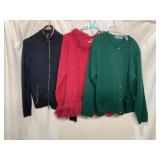 LAUREN RALPH LAUREN CABLE-KNIT ZIP CARDIGAN,