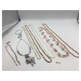 ASSORTED COSTUME JEWELRY, MULTICOLORED BEADED