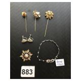 ANNE KLEIN RHINESTONE BRACELET, ASSORTED VTG