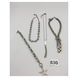 ASSORTED COSTUME JEWELRY NECKLACES AND BRACELET,