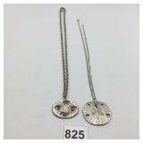 REED & BARTON PEWTER SAND DOLLAR PENDANT,