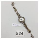 BRIGHTON NANTUCKET WATCH, SILVER-TONE AND