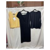 BOB MACKIE WEARABLE ART YELLOW EMBROIDERED TANK,