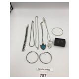 SILVER-TONE JEWELRY ASSORTMENT, INCLUDES LINK