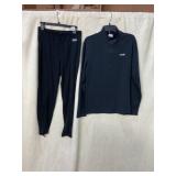 HIND ATHLETIC SET, BLACK QUARTER-ZIP PULLOVER AND