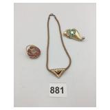 GOLD-TONE METAL JEWELRY ASSORTMENT, MESH CHAIN