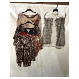 LADIES TOPS AND VEST, ASSORTED PRINTS, ANIMAL