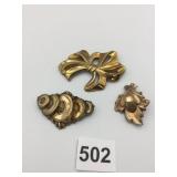METAL-TONE BROOCHES, ASSORTED DESIGNS INCL BOW,
