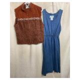 GREEN BRAND RECYCLED YARN VEST, WILLOWRIDGE DENIM