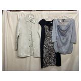 WHITE STAG QUILTED JACKET, DRESSBARN LEOPARD