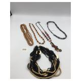 ASSORTED COSTUME JEWELRY, BEADED NECKLACES,