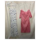 ASSORTED DRESSES, INCLUDES KAY UNGER PINK LACE
