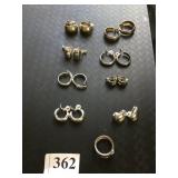 ASSORTED CLIP-ON EARRINGS, GOLD-TONE AND