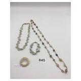 PEARL AND STONE JEWELRY GROUP, MULTI-STRAND PEARL