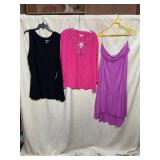 TERRA & SKY BLACK SWING TANK, DAISY FUENTES PINK