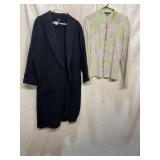 EILEEN FISHER BLACK SHAWL COLLAR COAT, MING WANG