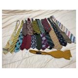 ASSORTED DESIGNER NECKTIES AND BOW TIE, INCLUDES