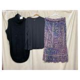 CURATIONS SKIRT, HANES SPORT SHIRT, AND LAUREN