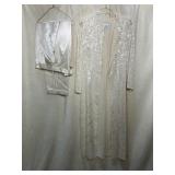 NAH NAH COLLECTION TWO-PIECE SET, CREAM SATIN AND