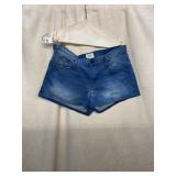 HUDSON JEANS DENIM SHORTS, COTTON BLEND,