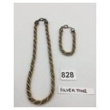 SILVER-TONE AND GOLD-TONE TWISTED ROPE CHAIN