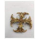 VANS AUTHENTICS BROOCH, GOLD-TONE METAL, FLORAL