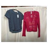 LOFT OUTLET PRINTED BLOUSE, J.JILL HEMP-BLEND