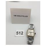 HAMILTON LADIES WRISTWATCH, 14K GOLD FILLED CASE,