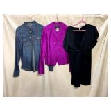 LAUREN JEANS CO. DENIM SHIRT W/ RHINESTONE