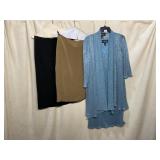 R&M COLLECTION SHIMMER DRESS SET, TALBOTS STRETCH