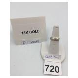 18K YELLOW GOLD DIAMOND BAND, DUAL CHANNEL SET