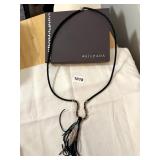 SILPADA DESIGN STERLING AND LEATHER BRAIDED ROPE