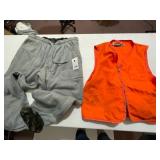 SAF-BAK HUNTING VEST, ORANGE, ZIP FRONT, MULTIPLE