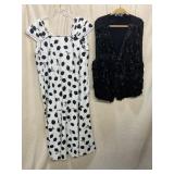 LEMON PRINT DRESS, A+J GENUINE LEATHER FRINGE