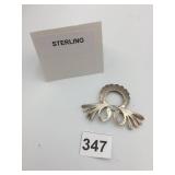 LAFFI PERU STERLING BROOCH, ABSTRACT SERPENTINE