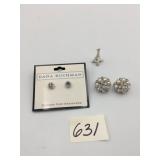 DANA BUCHMAN EARRINGS W/ SWAROVSKI CRYSTALS, FAUX