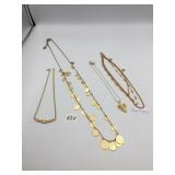 GOLD-TONE COSTUME NECKLACES, ASSORTED STYLES,