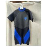 DEEP SEE SHORTY WETSUIT, NEOPRENE, BLACK AND