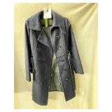 SOIA & KYO BLACK WOOL-BLEND COAT,