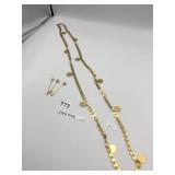 GOLD-TONE JEWELRY GROUPING, 50 INCH DISC LINK