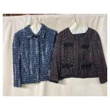 TALBOTS TWEED JACKETS, TEXTURED FABRIC, BUTTON