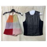 CACHE PATCHWORK SUEDE HALTER TOP, CACHE QUILTED