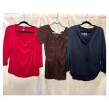 LADIES TOPS, ASSORTED STYLES, SOLID COLORS,